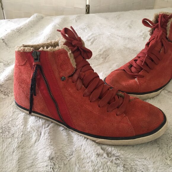 diesel beach pit women's suede sneakers size 7 - Picture 3 of 9